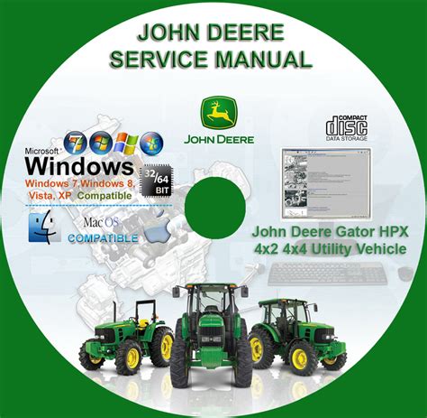 John Deere Gator HPX 4x2 4x4 Utility Vehicle Service Repair Technical ...