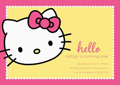 Custom Hello Kitty Birthday Invitations | BirthdayBuzz