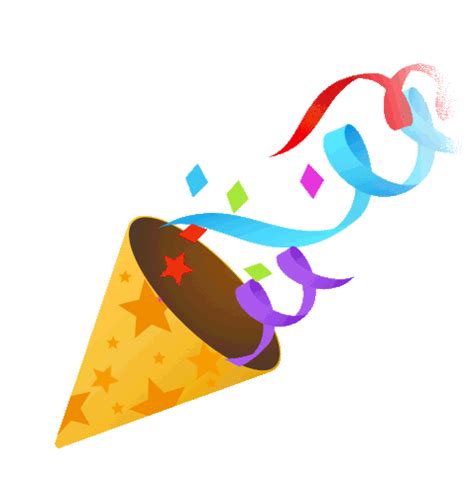 Party Popper Joypixels Sticker - Party Popper Joypixels Celebration - Discover & Share GIFs