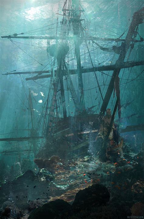 Ship Wreck, Blake Rottinger on ArtStation at https://www.artstation.com ...