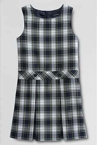 Amazon.com: Lands' End School Uniform Little Girls' Uniform Plaid Jumper: Dresses: Clothing