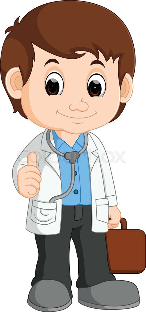 cute doctor cartoon | Stock vector | Colourbox