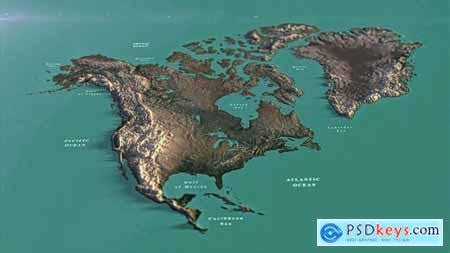 Videohive North America Map DR 33139936
