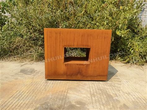 Corten Steel Planter With Door Shape--AHL Corten Steel