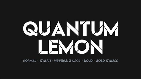 Quantum Lemon: A Contemporary Geometric Sans Serif Font with an Edgy Stencil Appearance | MyFontLib