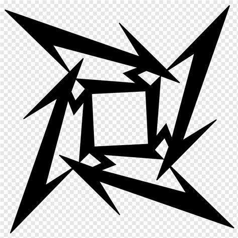 Metallica Logo, symbol, angle, triangle, monochrome png | PNGWing