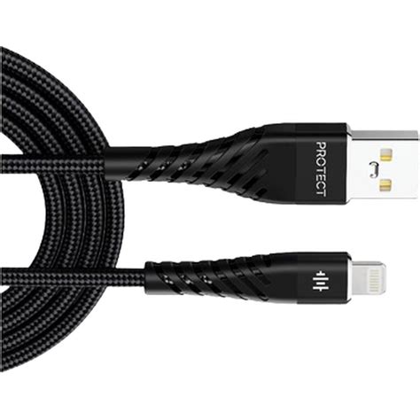 Buy Protect Fast Charging Lightning Cable 2m Black Online in UAE | Sharaf DG