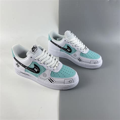 Custom Nike Air Force 1 Low White Green By You – The Sole Line