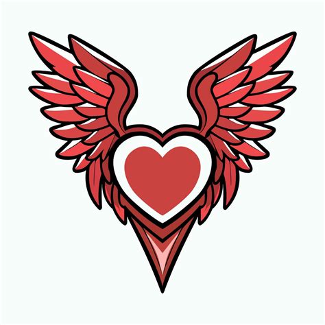 Heart with wings basic logo vector isolated on white background. 29890114 Vector Art at Vecteezy