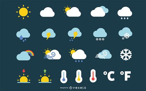 Weather Icons Vector Graphic Vector Download