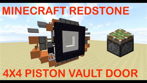 Minecraft Redstone Tutorial | 4x4 Piston Vault Door [EASY] - YouTube