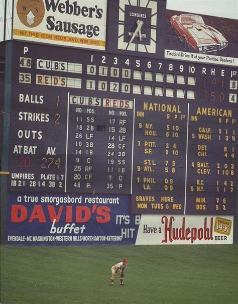 Crosley Field Scoreboard Cincinnati Reds Baseball, Baseball Park, Sports Baseball, Baseball ...