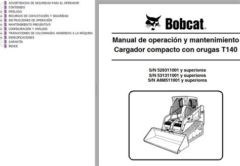 Bobcat T140 Operation Maintenance Manual PDF