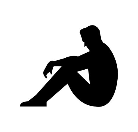 Person Sitting Silhouette Profile