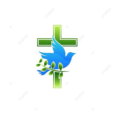 Modern Dove Cross Church Logo Template Download on Pngtree