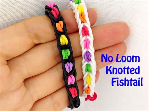 No Loom New Pattern: Easy Knotted Fishtail Bracelet Without a Rainbow Loom