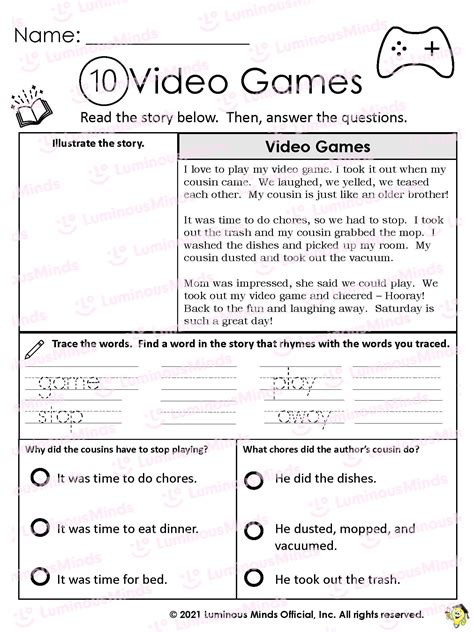 Video Games Worksheet | ubicaciondepersonas.cdmx.gob.mx