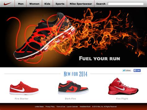 Nike Website Mockup on Behance