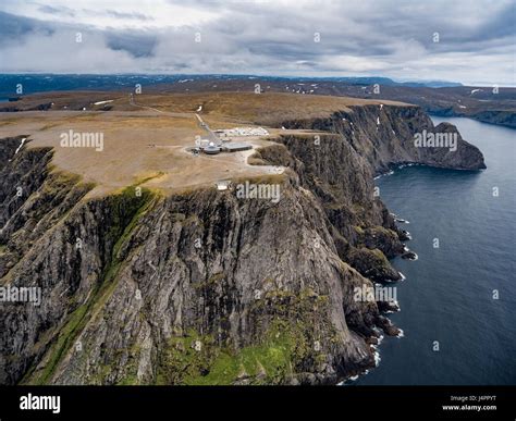 Barents Sea coast North Cape (Nordkapp) in northern Norway aerial photography Stock Photo - Alamy