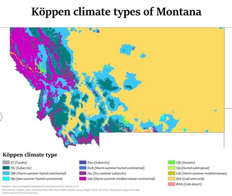 Montana Köppen Climate Map | Utah map, Map, Colorado map