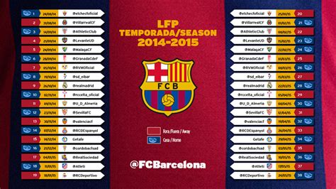 FC BARCELONA SCHEDULE - Zannas Cole