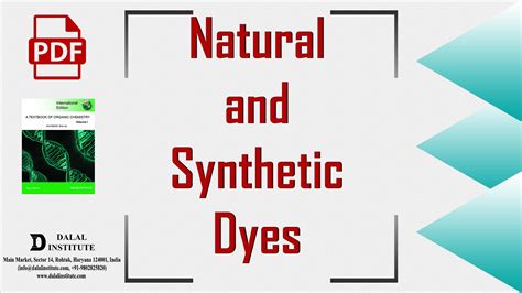 Natural and Synthetic Dyes - Dalal Institute