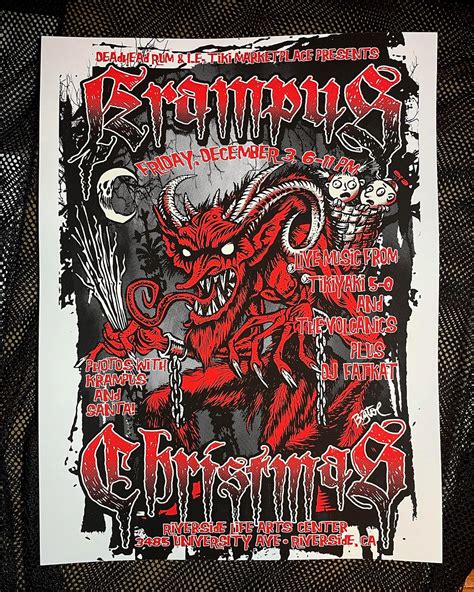 Krampus Christmas Screenprint Poster – BigToe Art