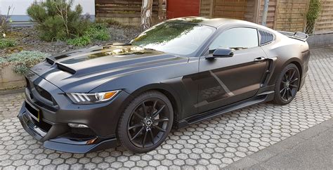 My '17 Mustang EcoBoost in matte black +bodykit : r/Mustang