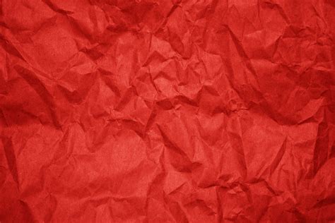 Crumpled Red Paper Texture – Photos Public Domain