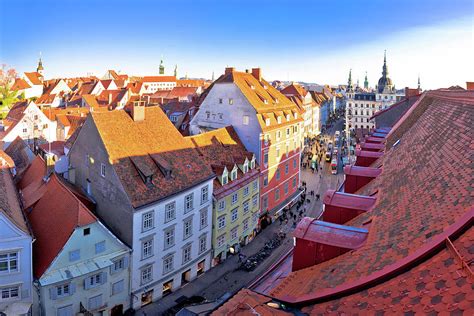 Graz cityscape and Schlossberg panoramic view Photograph by Brch Photography - Fine Art America