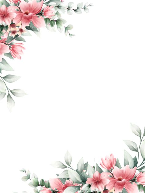 Floral Border Png Free Images With Transparent Background - (10