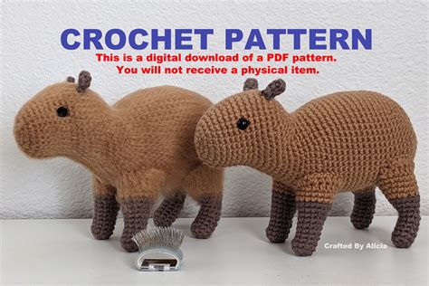 PDF PATTERN: Amigurumi Crochet Capybara digital Download - Etsy ...