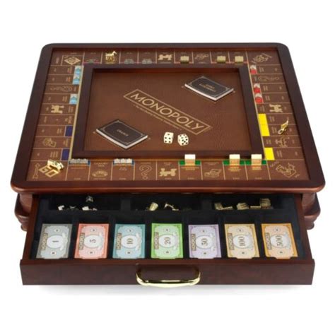 Monopoly Luxury Wooden Edition with Wood Game Board New Premium ...