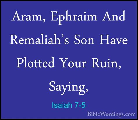 Isaiah 7 - Holy Bible English - BibleWordings.com