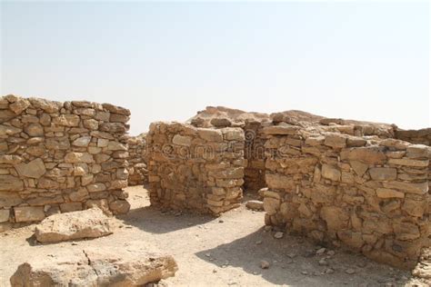 Moa Nabataeans Fortress Ancient Ruins in the Arava, South of Israel Stock Image - Image of ...