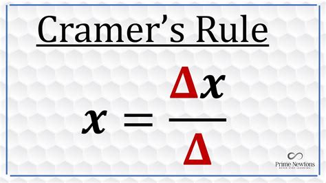 Cramer's Rule - YouTube