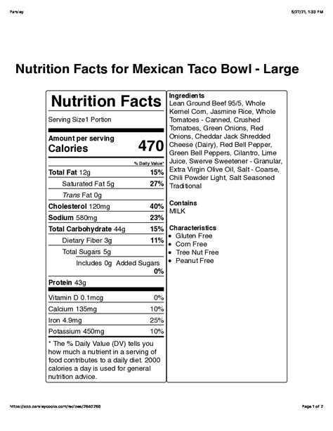 Mexican Taco Bowl - Balanced Body Foods