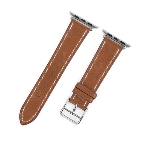 Apple Hermes band - Handmade OEM Brown leather Strap | Drwatchstrap