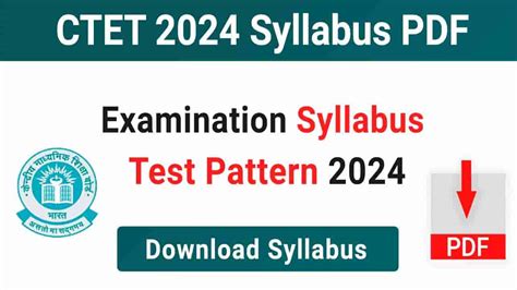 CTET Syllabus 2024 January Download Paper I & II PDF