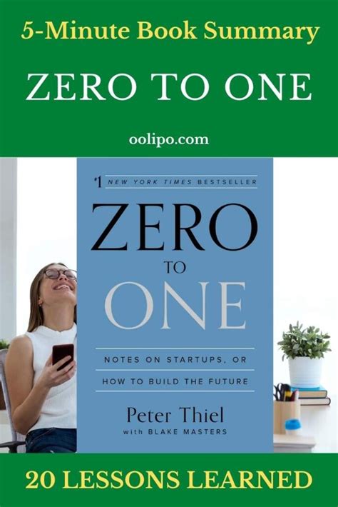 Zero to One Summary (5 Minutes): 20 Lessons Learned & PDF file - oolipo