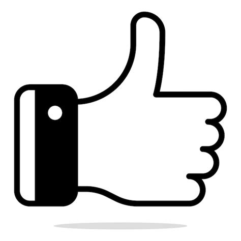 Free Vector | Thumbs Up Glyph Style