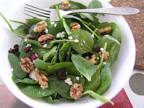 Organic Baby Spinach Salad with Walnuts, Cranberries and Goat Cheese ...