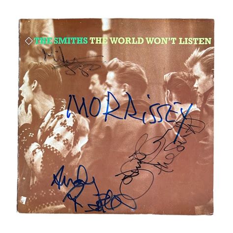 The Smiths Signed 'The World Won't Listen' Vinyl LP - CharityStars