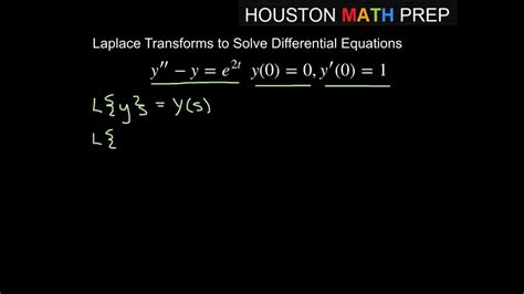 Using Laplace Transforms to Solve Differential Equations - YouTube