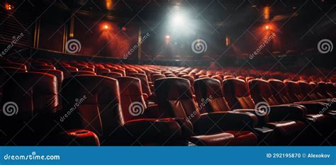 Red Chairs in a Movie Theater AI Generated Stock Illustration - Illustration of pioneer, medium ...