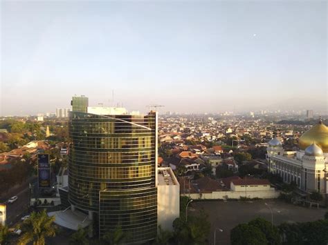 Premium Photo | Bandung view from hotel windows circa 2019