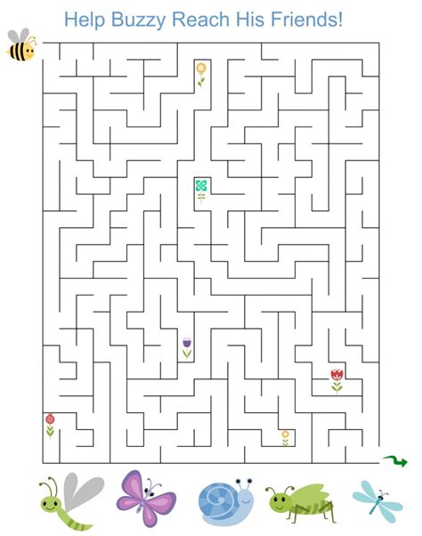 Free Printable Activity: Spring Maze for Kids