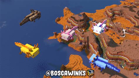 Axolotl Mob Statues Minecraft Map