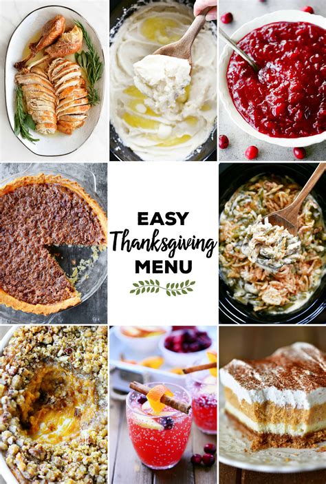 Easy Thanksgiving Menu - The Gunny Sack