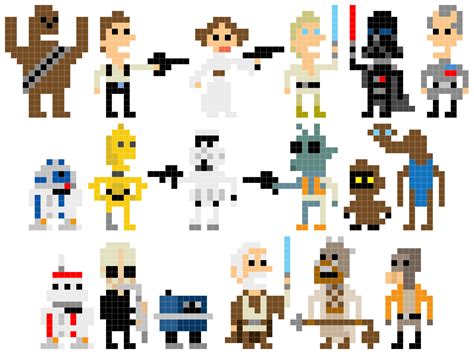 The Star Wars Pixel Art Collection by Andy Rash | Minecraft Pixel Art ...